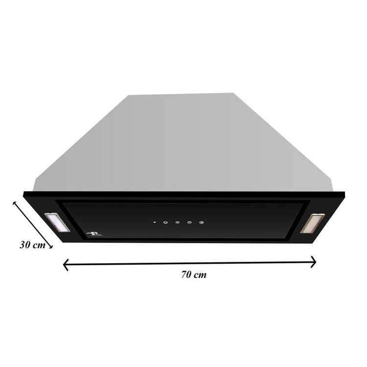 هود مخفی پرایم مدل کف شیشه در باز شو HT800 سایز 70