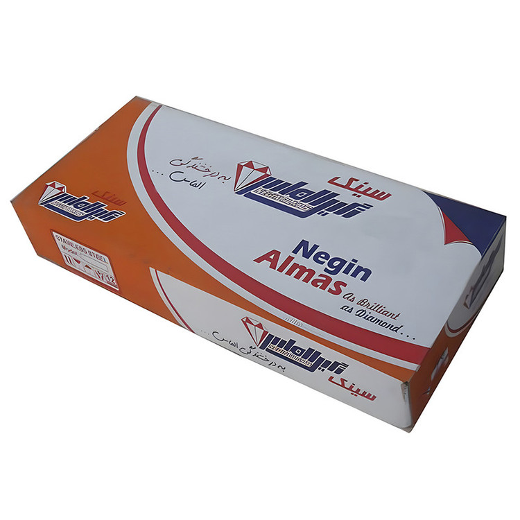 سینک ظرفشویی استیل توکار دو لگنه نگین الماس مدل SA113