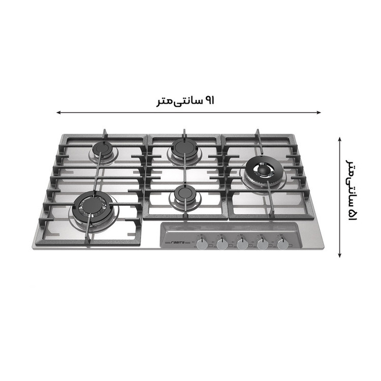 اجاق گاز صفحه ای رابیتس مدل 505