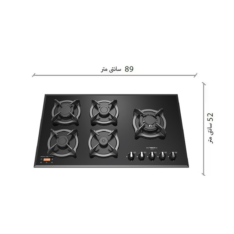 اجاق گاز صفحه ای رابیتس مدل 546 تایمر دیجیتال