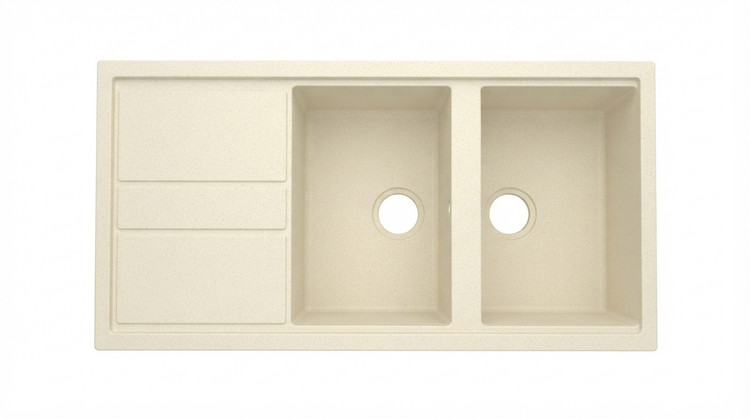 سینک ظرفشویی گرانیت توکار دو لگنه رابیتس مدل R-1002C